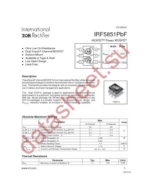 IRF5851TRPBF datasheet  